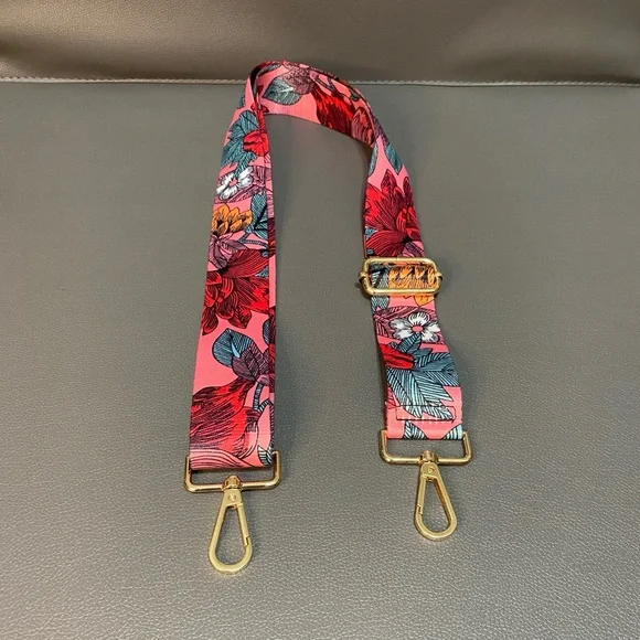 NWOT Floral Pink Adjustable Bag Strap - Picture 2 of 3